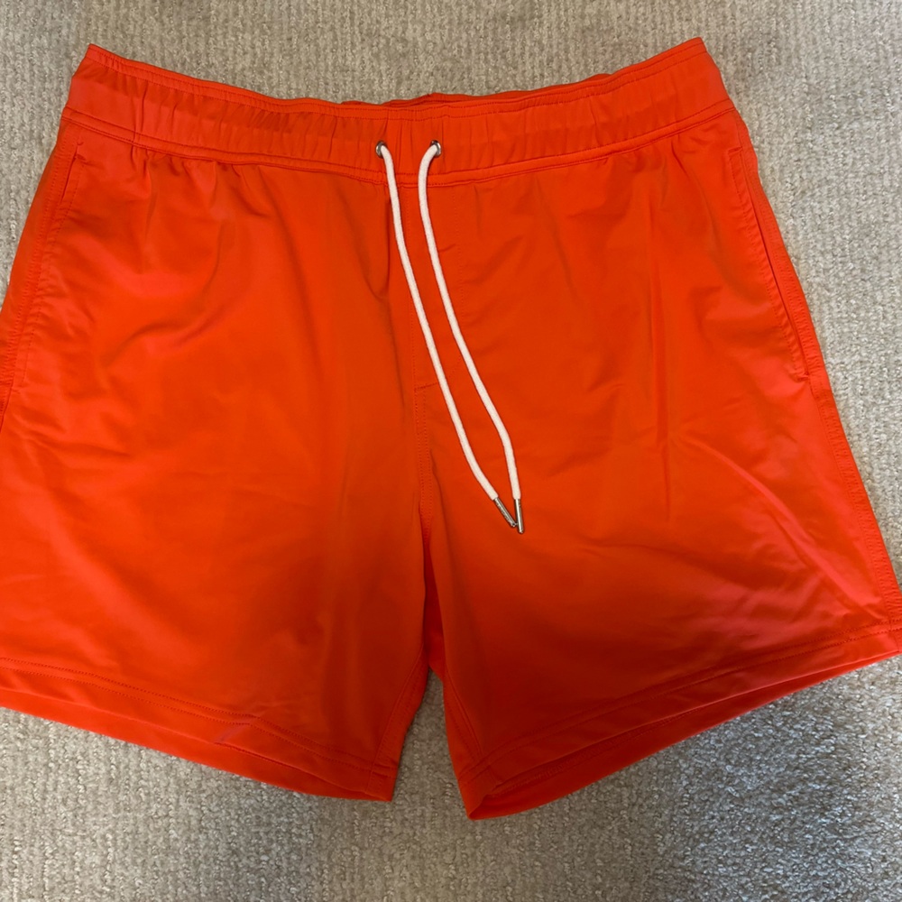 Vibrant Orange Swim Trunks